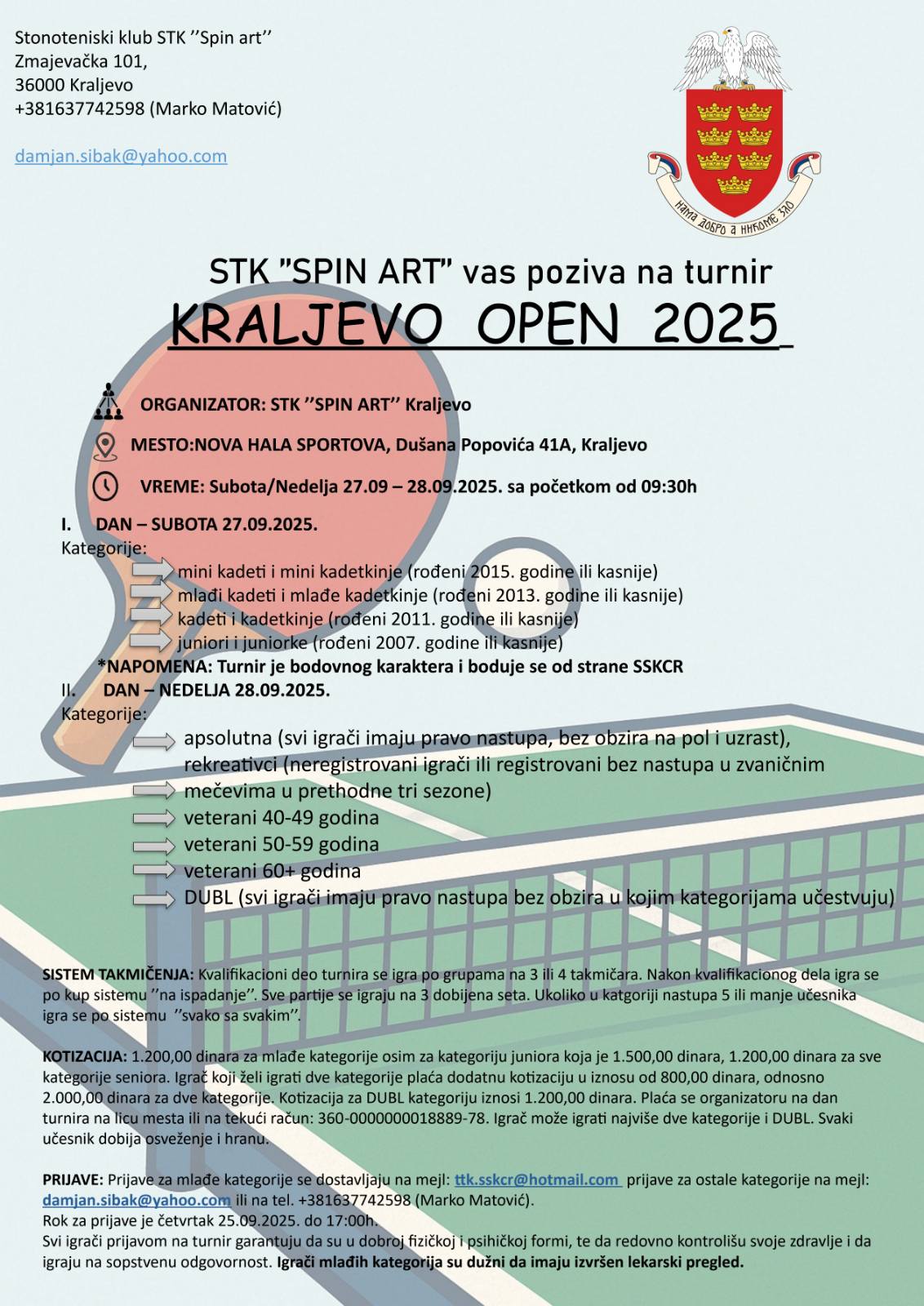 Otvoreno prvenstvo Kraljeva 2025